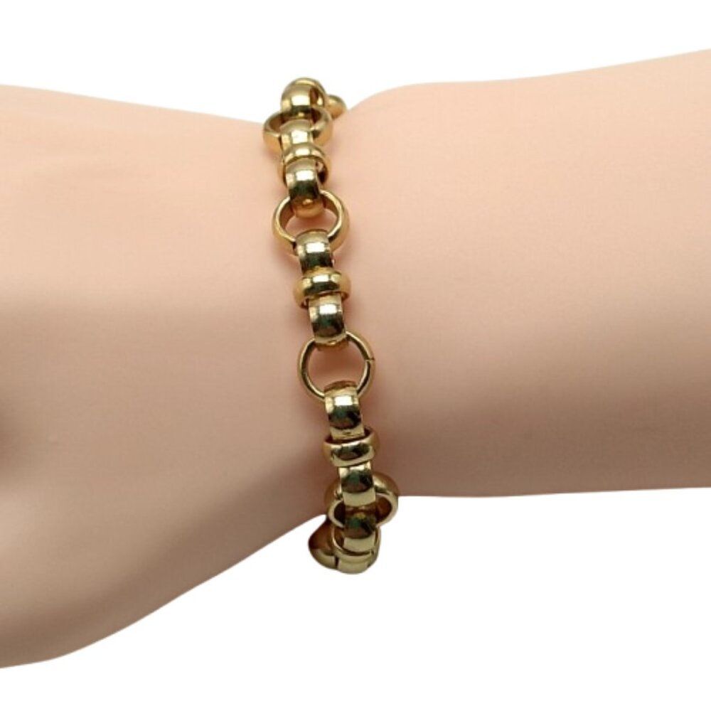 Gold-Tone Rolo Link Chain Bracelet - Picture 6 of 15